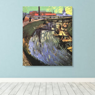 Canal with Women Washing by Vincent van Gogh Canvas Print