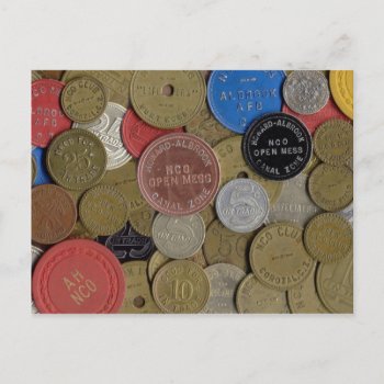 Canal Zone Tokens Collage Postcard by Captain_Panama at Zazzle
