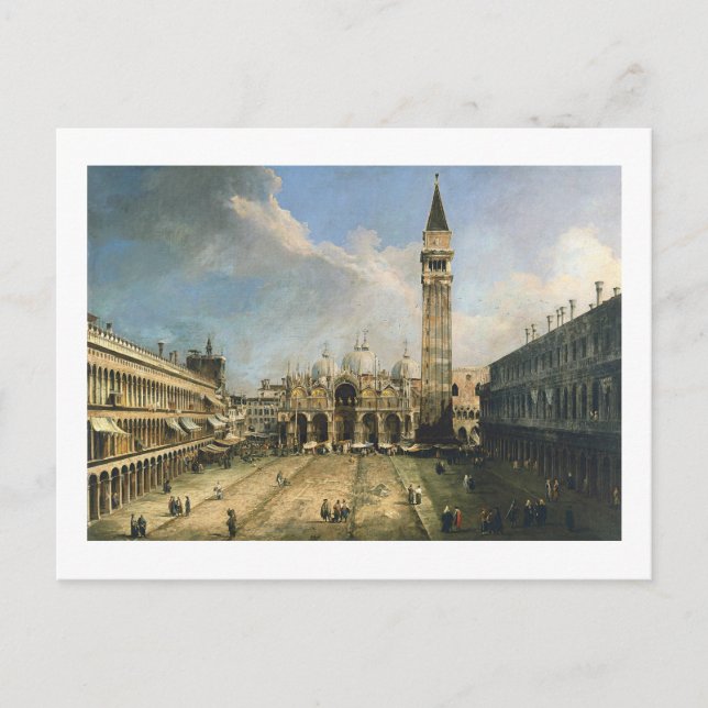 Canaletto Piazza San Marco Fine Vintage Postcard (Front)