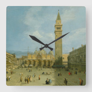 Canaletto   Piazza San Marco Square Wall Clock
