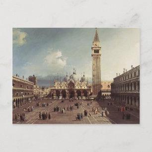 Canaletto- Piazza San Marco with the Basilica Postcard