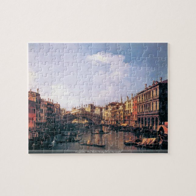 Canaletto - The Rialto Bridge from the south Jigsaw Puzzle (Horizontal)