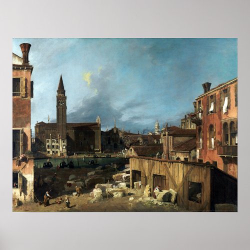 Canaletto The Stonemasons Yard Poster