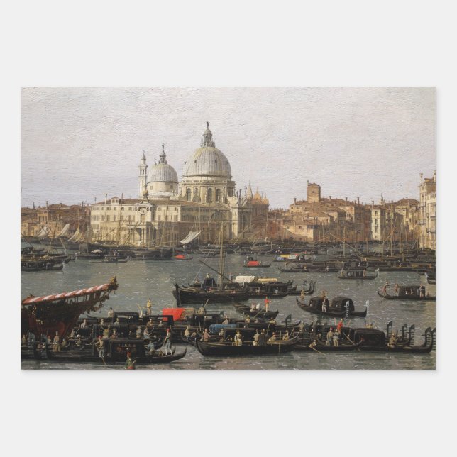 Canaletto Venice, the San Marco Basin Wrapping Pap Paper Sheets (Front)