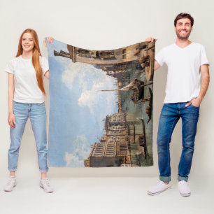 Canaletto View of the Grand Canal Fleece Blanket