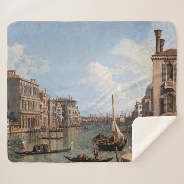 Canaletto View of the Grand Canal    Sherpa Blanket (Front (Horizontal))