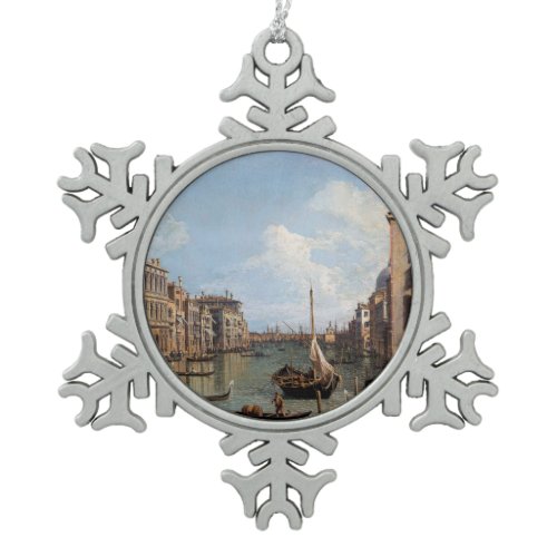 Canaletto View of the Grand Canal       Snowflake Pewter Christmas Ornament
