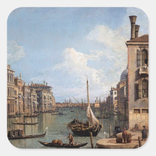 Canaletto View of the Grand Canal     Square Sticker