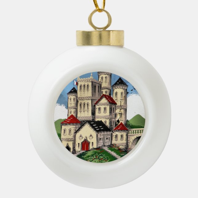 CANALS CERAMIC BALL CHRISTMAS ORNAMENT (Front)