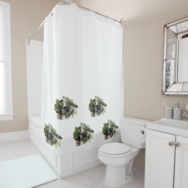 CANALS SHOWER CURTAIN (In Situ)