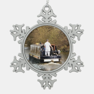 CANALS SNOWFLAKE PEWTER CHRISTMAS ORNAMENT