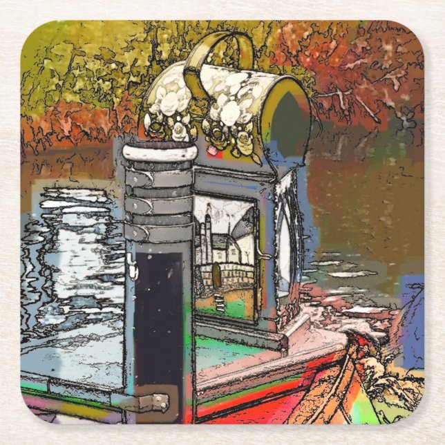 CANALS SQUARE PAPER COASTER (Front)