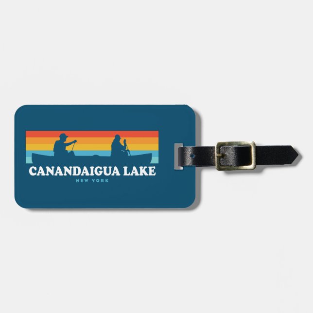 Canandaigua Lake New York Canoe Luggage Tag (Front Horizontal)