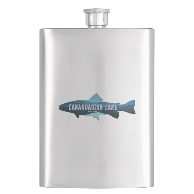 Canandaigua Lake New York Fish Flask (Front)