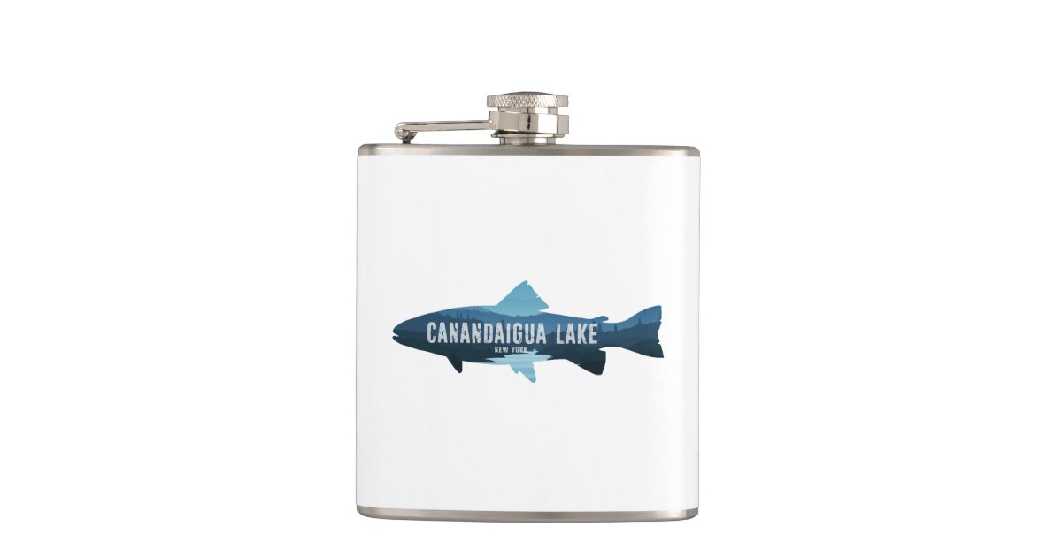 Canandaigua Lake New York Fish Flask