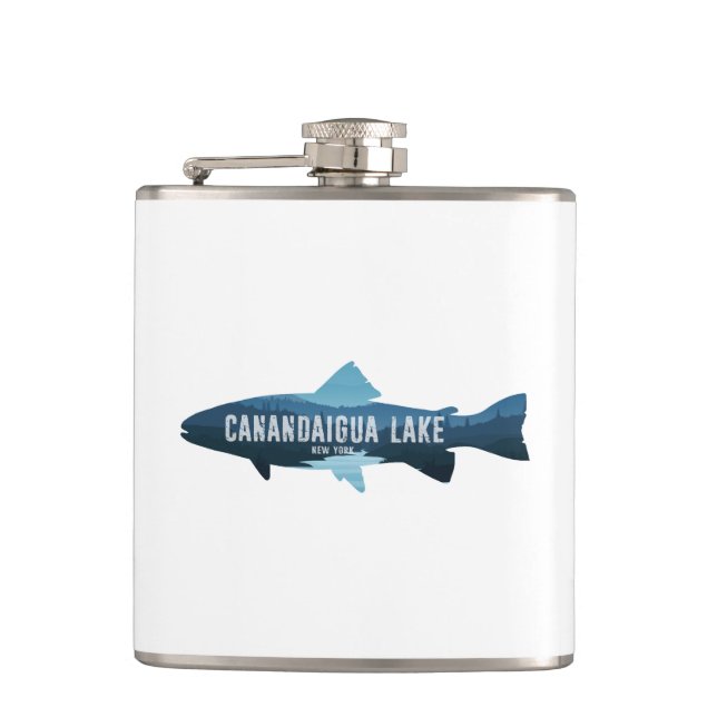 Canandaigua Lake New York Fish Flask (Front)