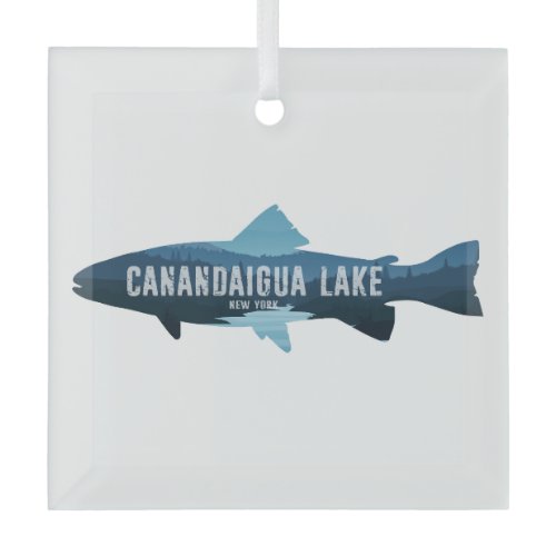 Canandaigua Lake New York Fish Glass Ornament