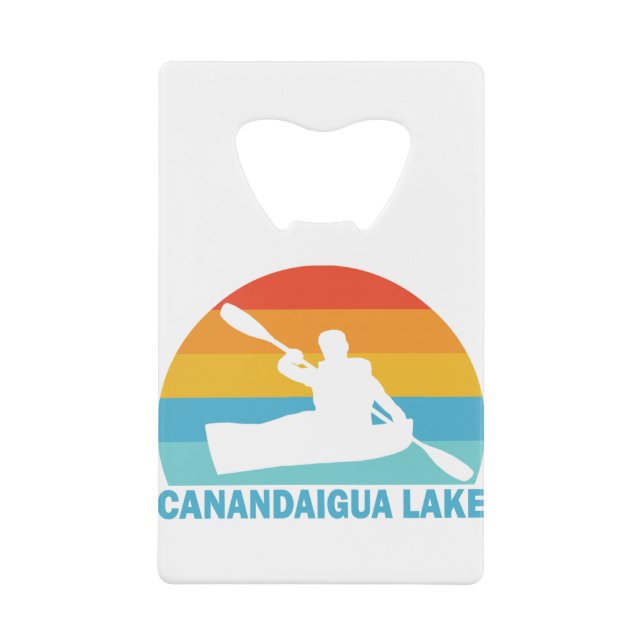 Canandaigua Lake New York Kayak Credit Card Bottle Opener (Front)