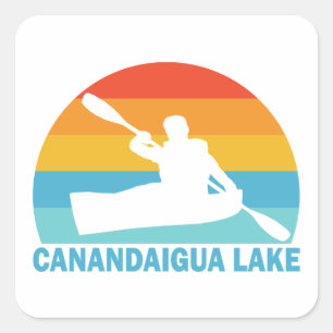 Canandaigua Lake New York Kayak Square Sticker