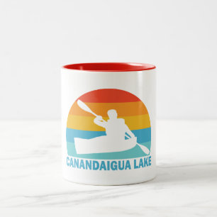 Canandaigua Lake New York Kayak Two-Tone Coffee Mug
