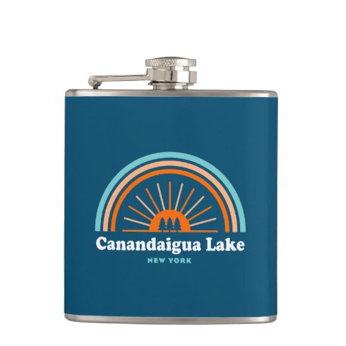 Canandaigua Lake New York Rainbow Flask