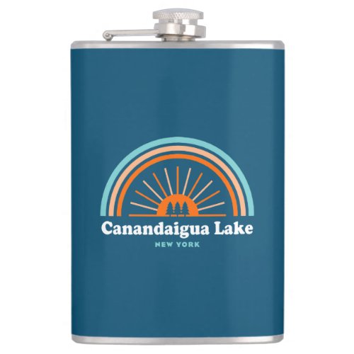 Canandaigua Lake New York Rainbow Flask