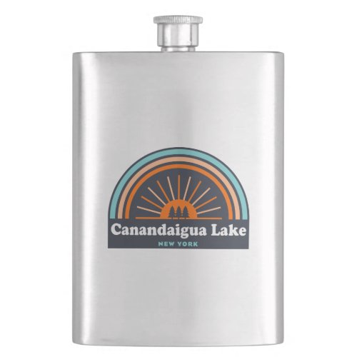 Canandaigua Lake New York Rainbow Flask