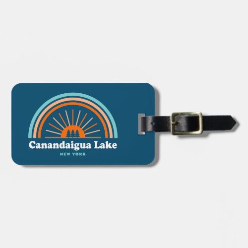 Canandaigua Lake New York Rainbow Luggage Tag