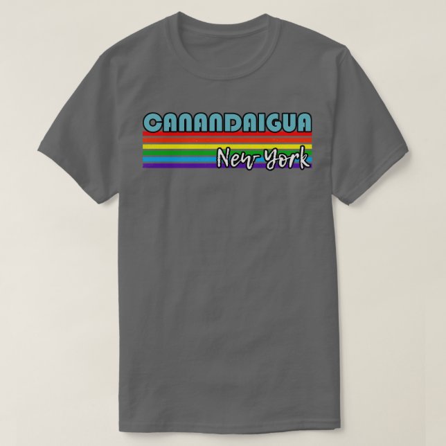 Canandaigua New York Pride  Canandaigua LGBT Gift  T-Shirt (Design Front)