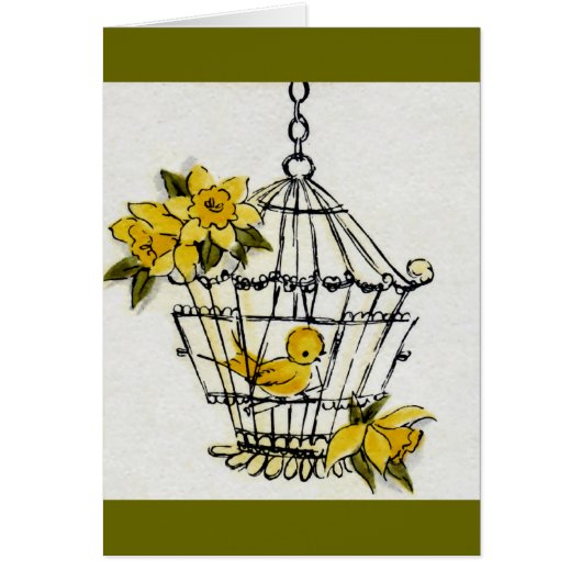 Canary and Dafodills Cards (Front)