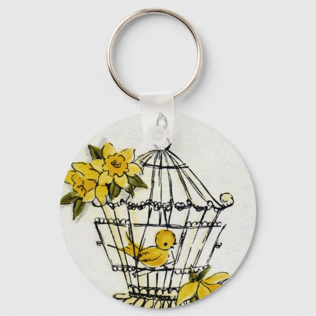 Canary and Dafodills Keychain (Front)