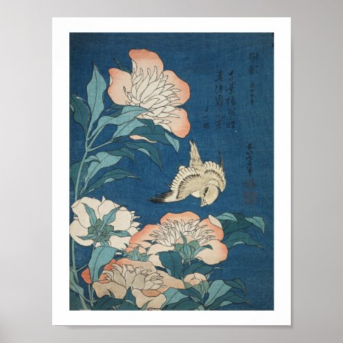 Canary and Peony Poster