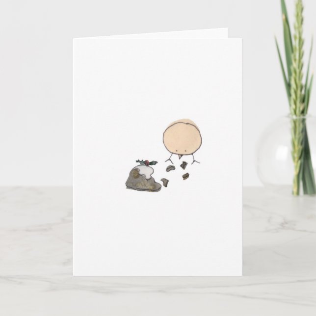 Canary and the Christmas Pudding Holiday Card (Front)