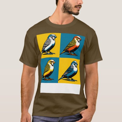 Canary Art Cool Birds T_Shirt