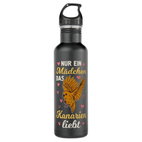 Canary Bird Biologist Songbird Canary Ornithologis Stainless Steel Water Bottle