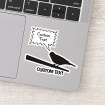 Canary Bird Sitting on Stick Sticker