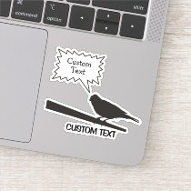 Canary Bird Sitting on Stick Sticker