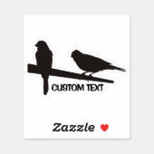 Canary Birds Sitting on Stick Sticker (Sheet)