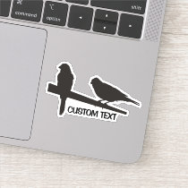 Canary Birds Sitting on Stick Sticker