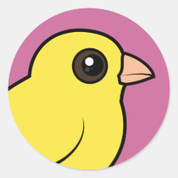 Domestic Canary Round Sticker