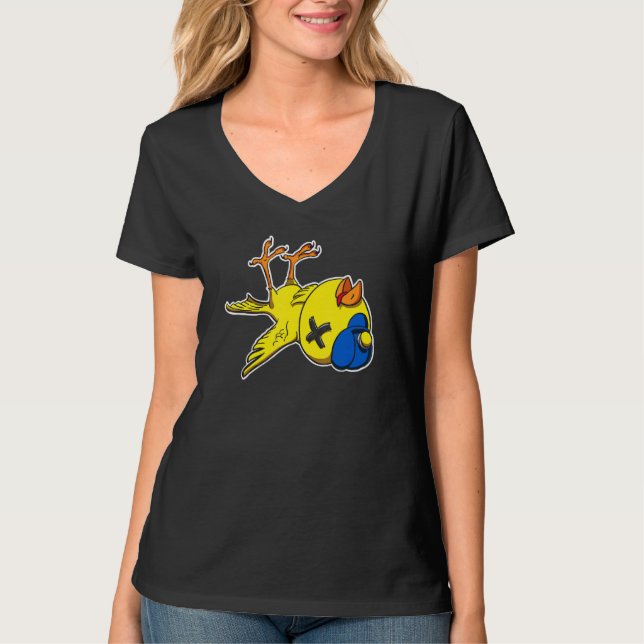Canary In A Coal Mine  Bird & Miner Hard Hat T-Shirt (Front)