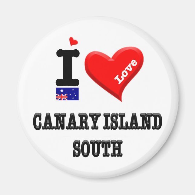 CANARY ISLAND SOUTH - I Love Magnet (Front)