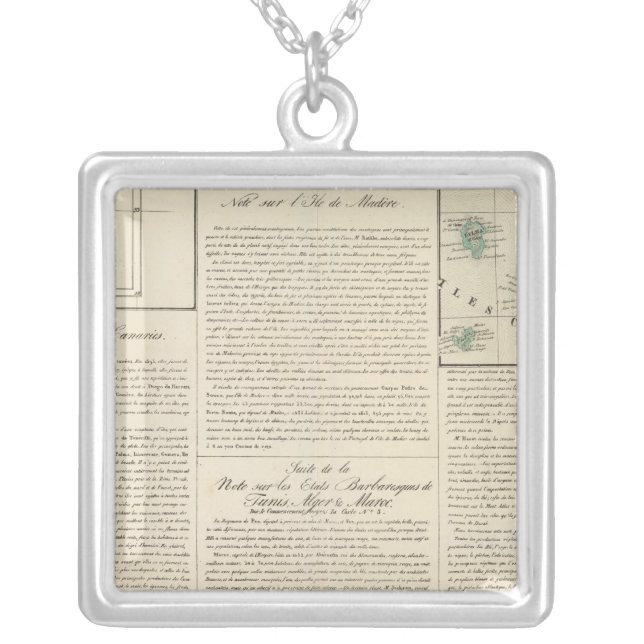 Canary Islands 5 Silver Plated Necklace (Front)