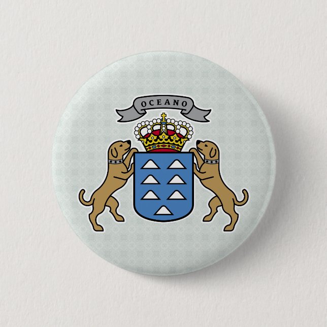 Canary Islands Coat of Arms detail Pinback Button (Front)