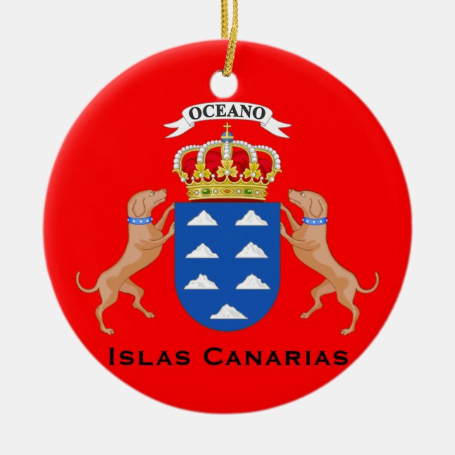 Canary Islands Cutom Christmas Ornament (Front)