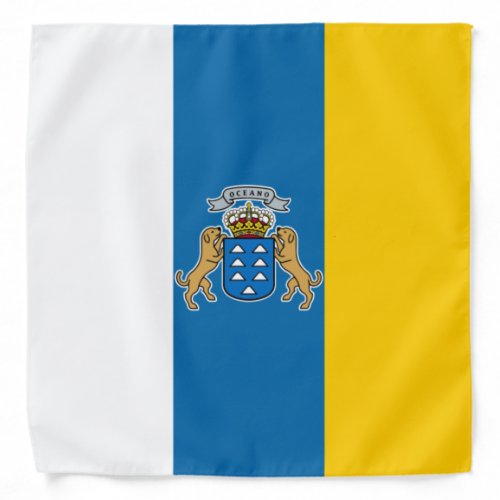 Canary Islands Flag Canaries Canarias Spain Bandana