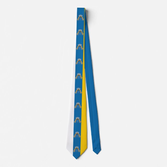 Canary Islands Flag (Canaries) (Canarias, Spain) Neck Tie (Front)