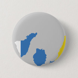 Canary Islands flag map Pinback Button