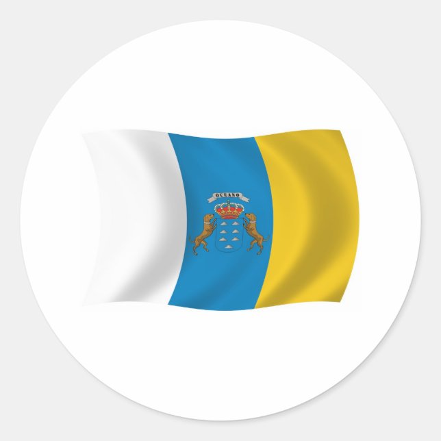 Canary Islands Flag Sticker (Front)