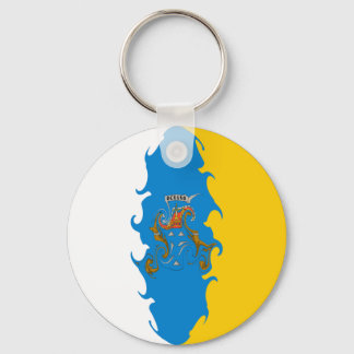 Canary Islands Gnarly Flag Keychain